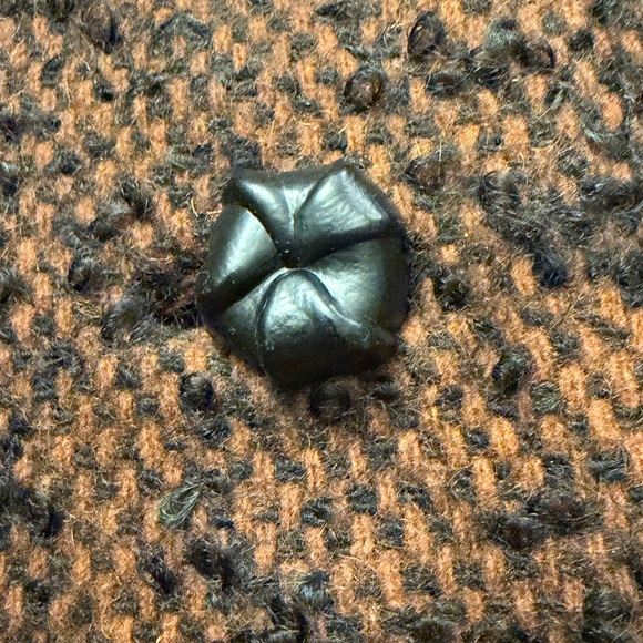 Tweed Coat w/ Fur Collar & Cuffs: Vintage 1960s Brown & Black Wool - Picture 14 of 15